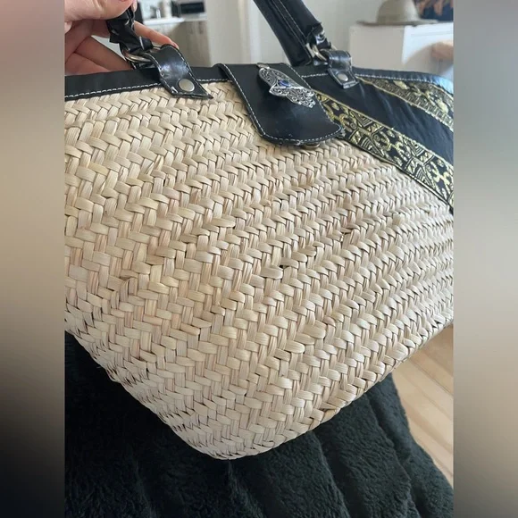 Woven Straw Tote - Picture 2 of 9